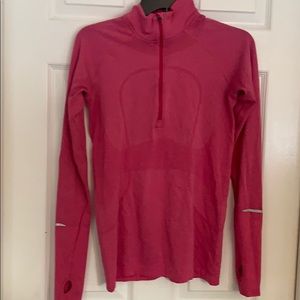 Lululemon pink quarter zip swiftly